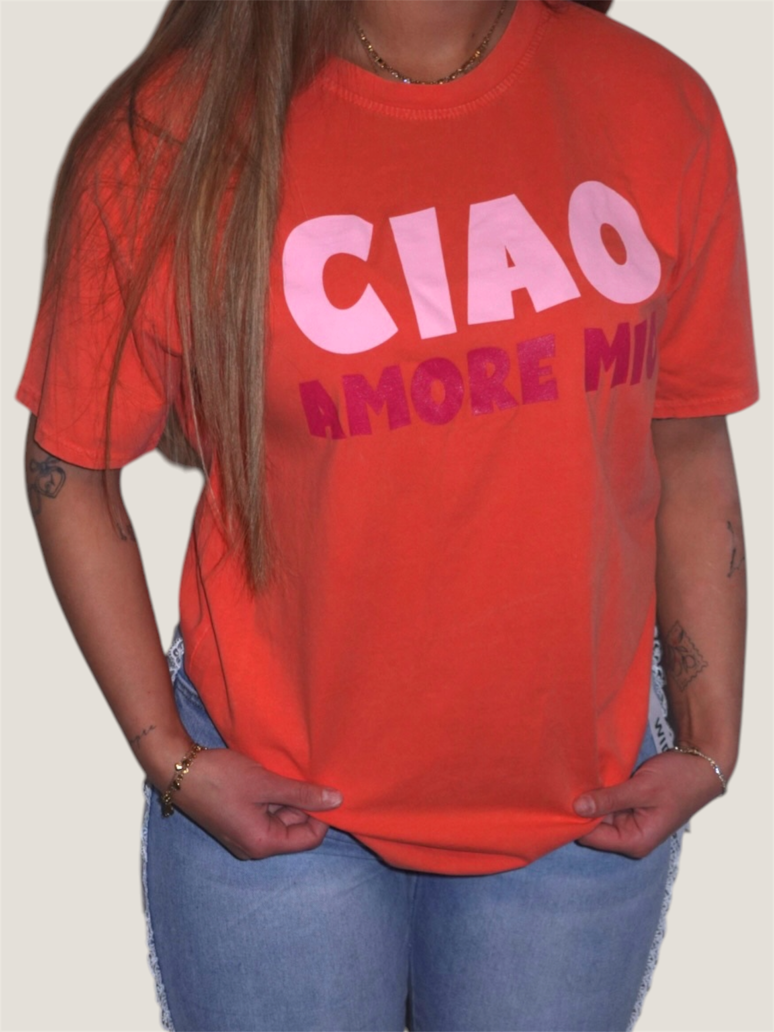 Ciao Amore Mio T-Shirt Orange