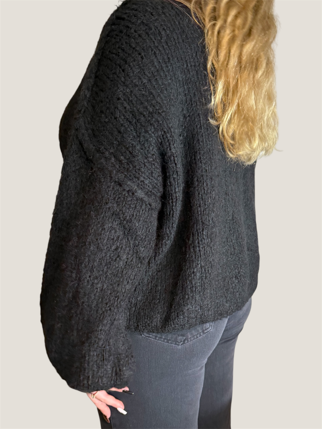 Golden Muse Strickjacke Schwarz