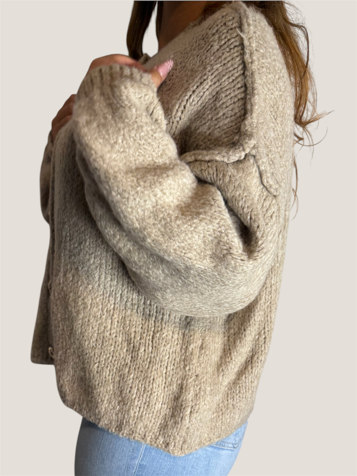 Golden Muse Strickjacke Taupe