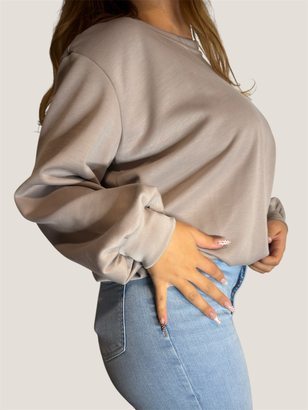 Soft Mood Sweatshirt Taupe