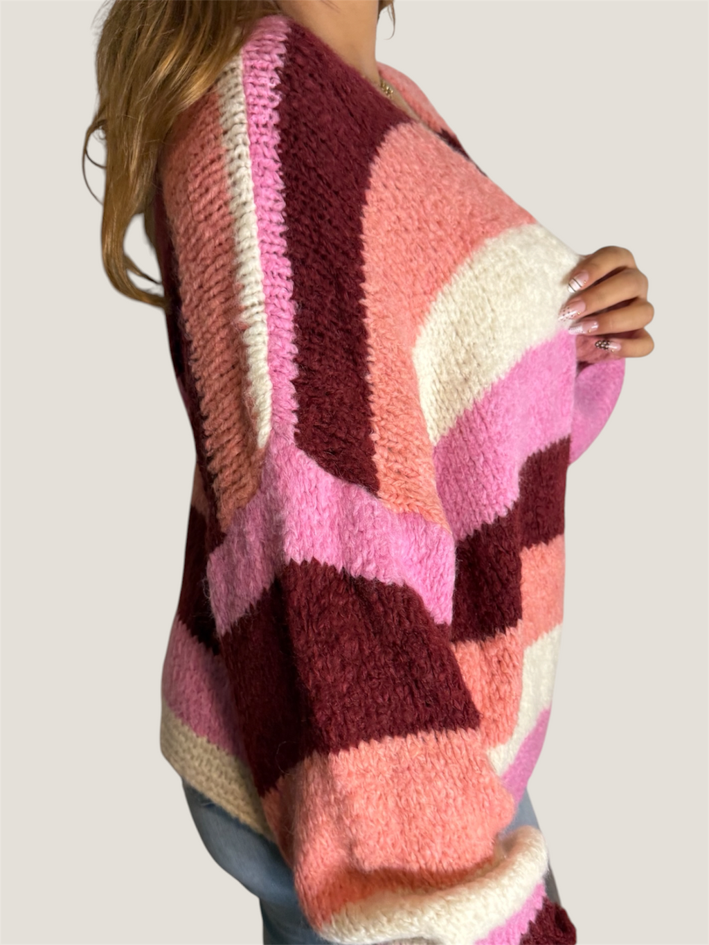 Color Pop Strickjacke Berry Mix