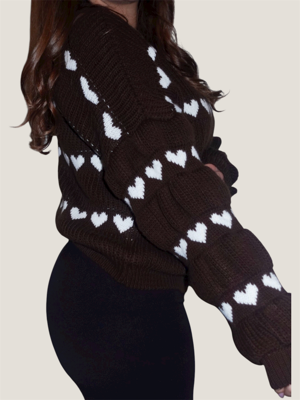 Winter Love Pullover Dunkelbraun