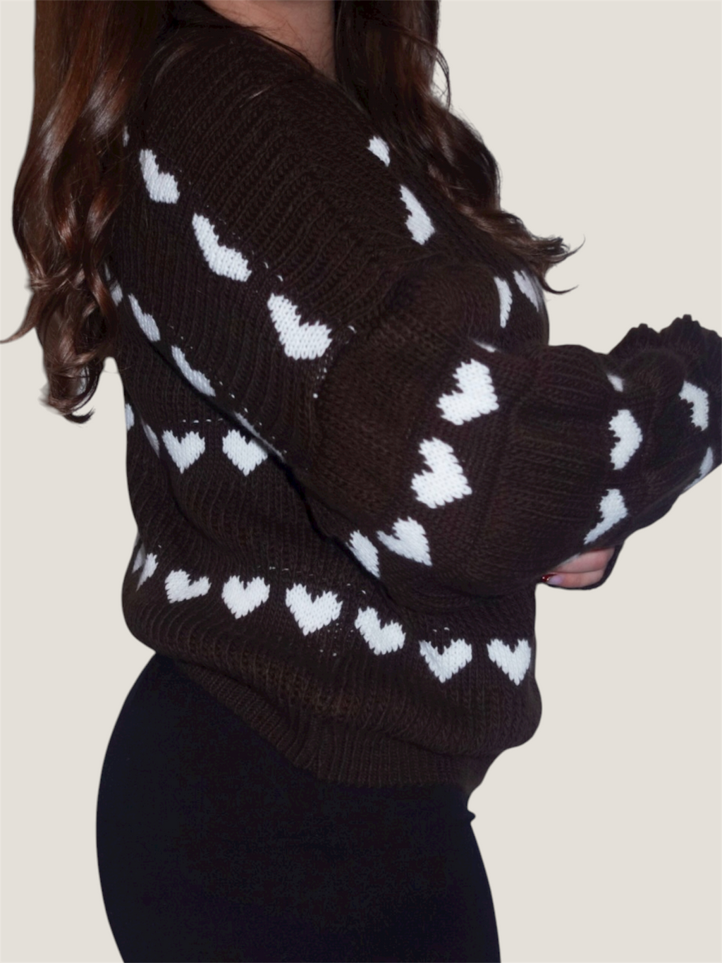 Winter Love Pullover Dunkelbraun