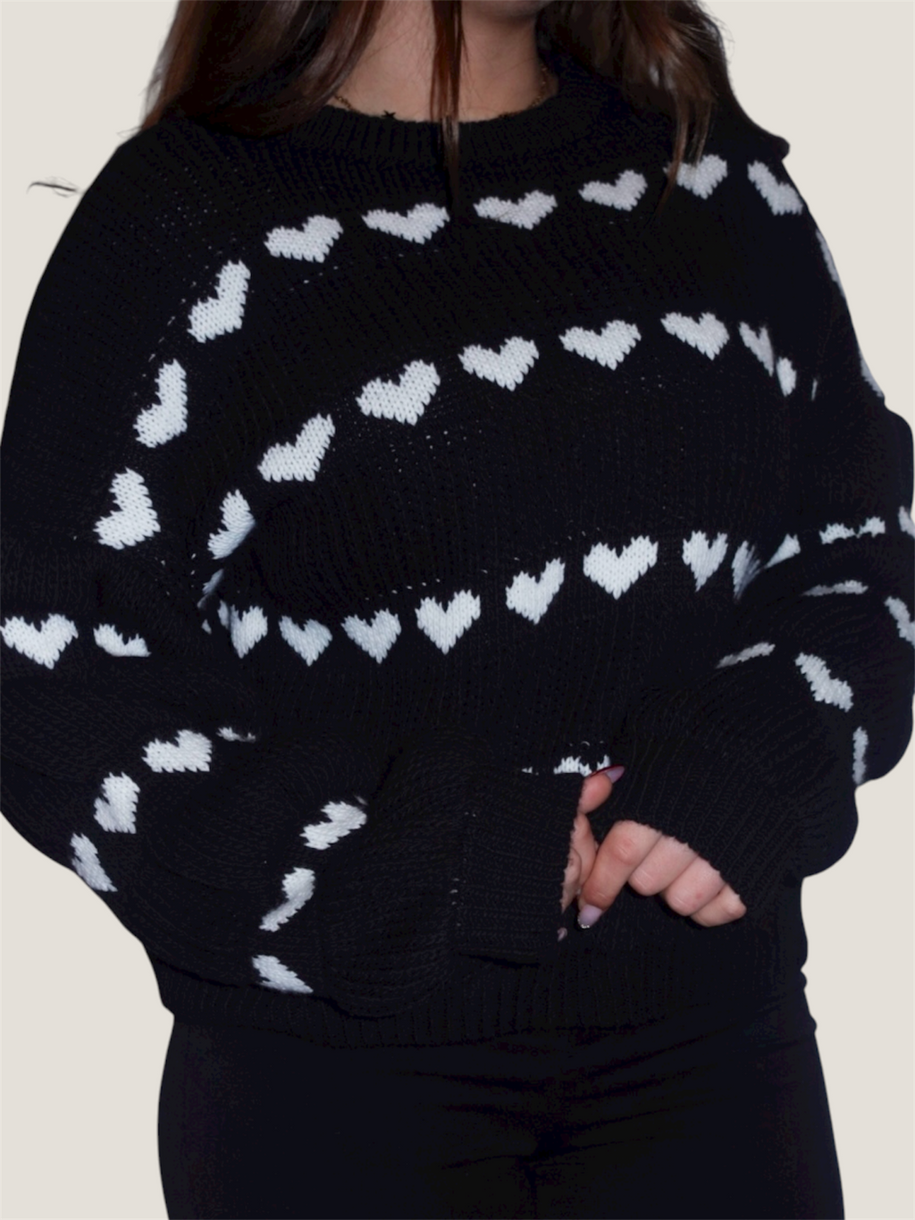 Winter Love Pullover Schwarz