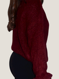 Velvet Glow Pullover Bordeaux