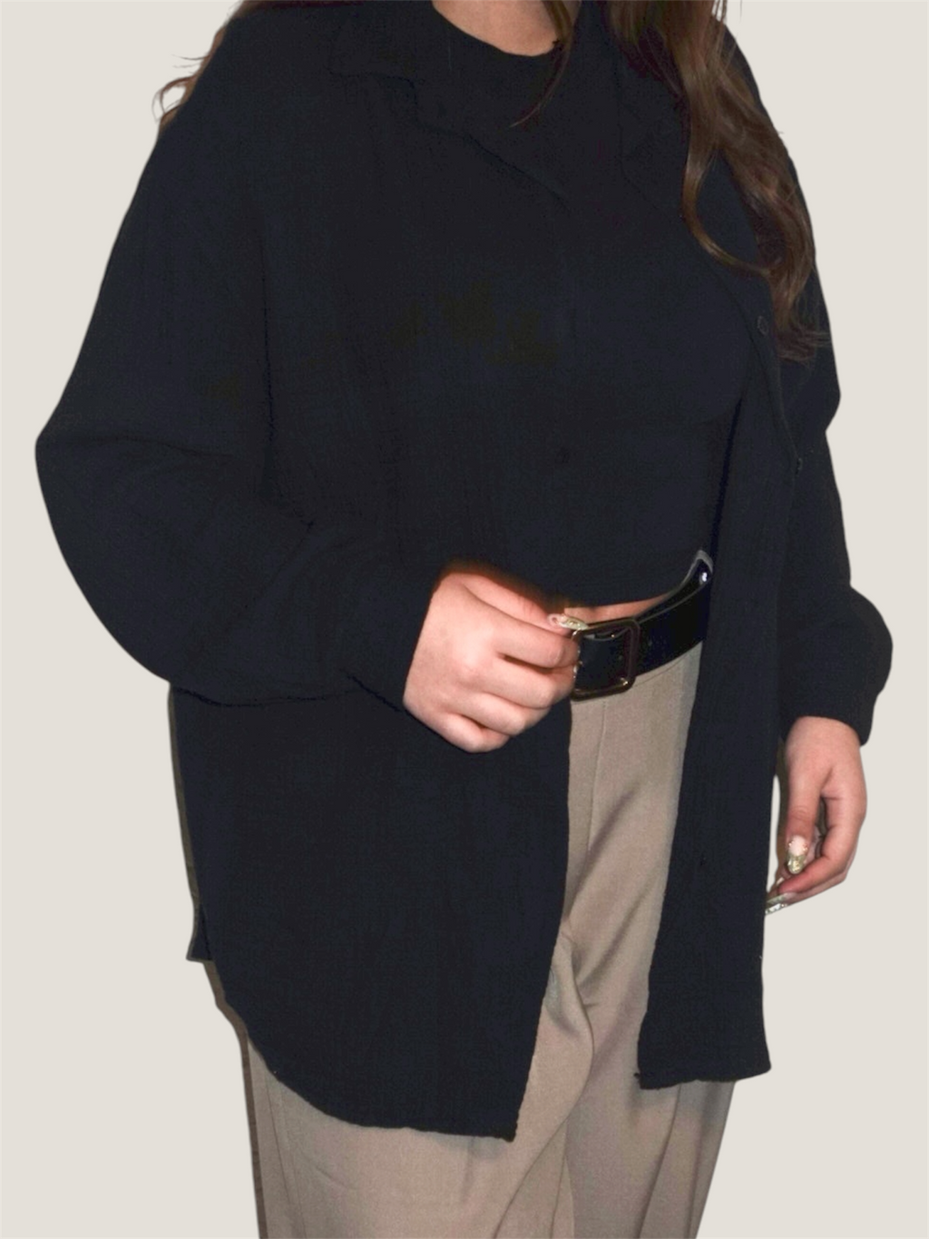Dreamy Soft Musselin Bluse Schwarz