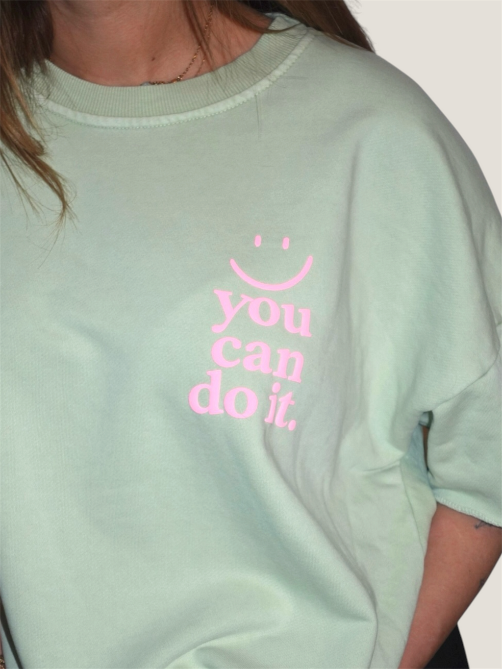 Good Vibes Statement T-Shirt Grün