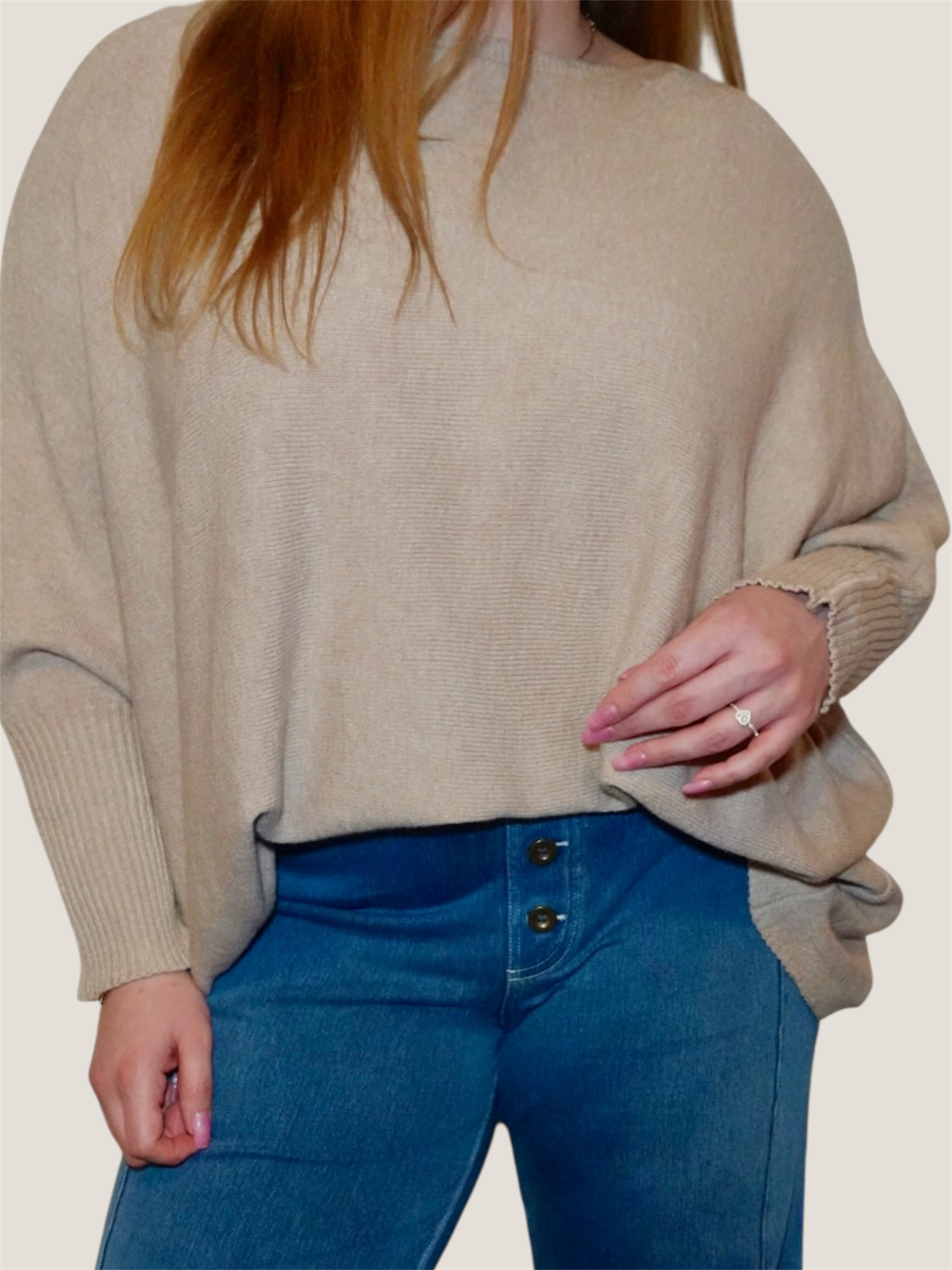 Dreamy Flow Pullover Beige