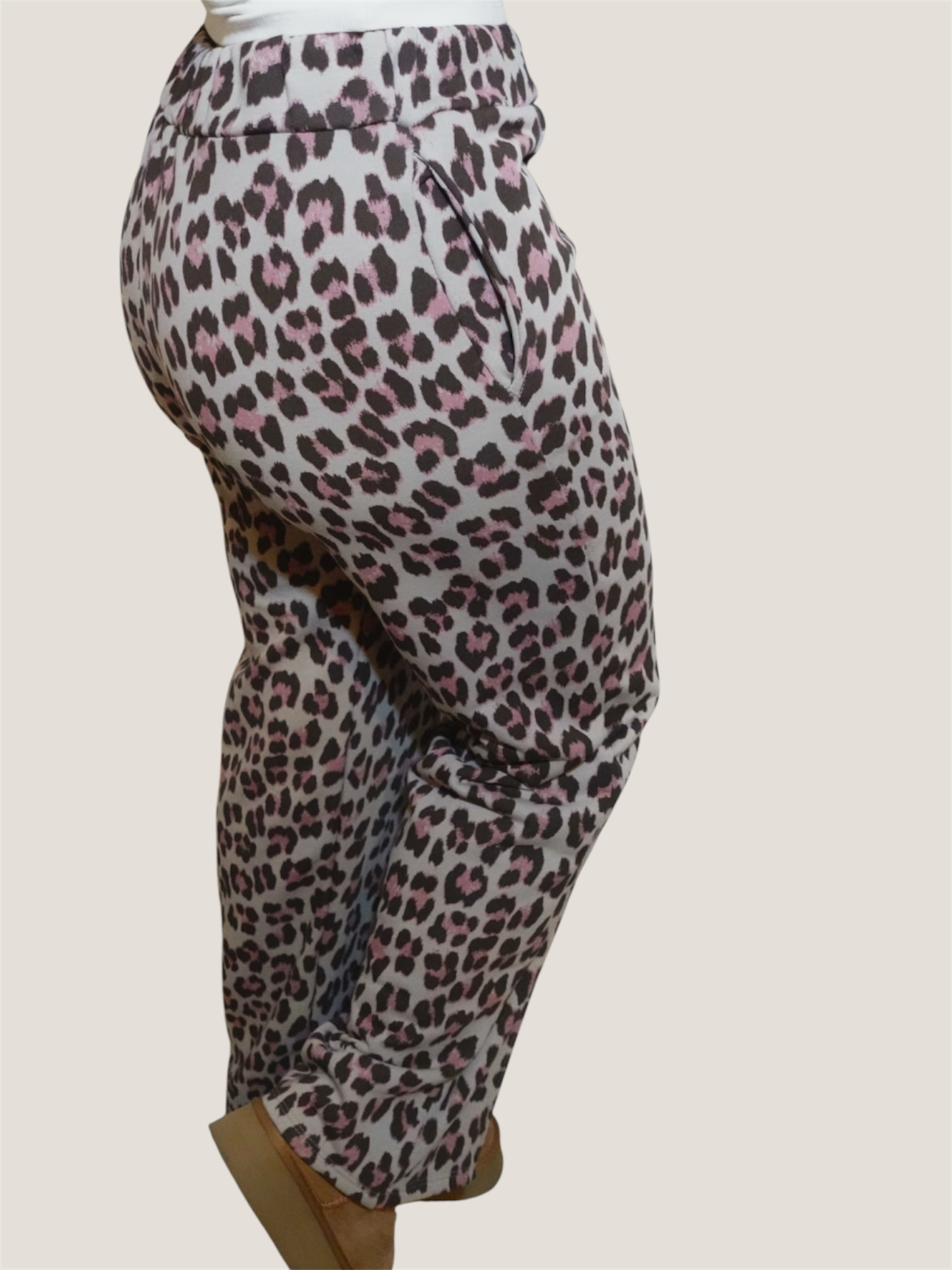 Cozy Wild Pants Grau-Beige/Rosa