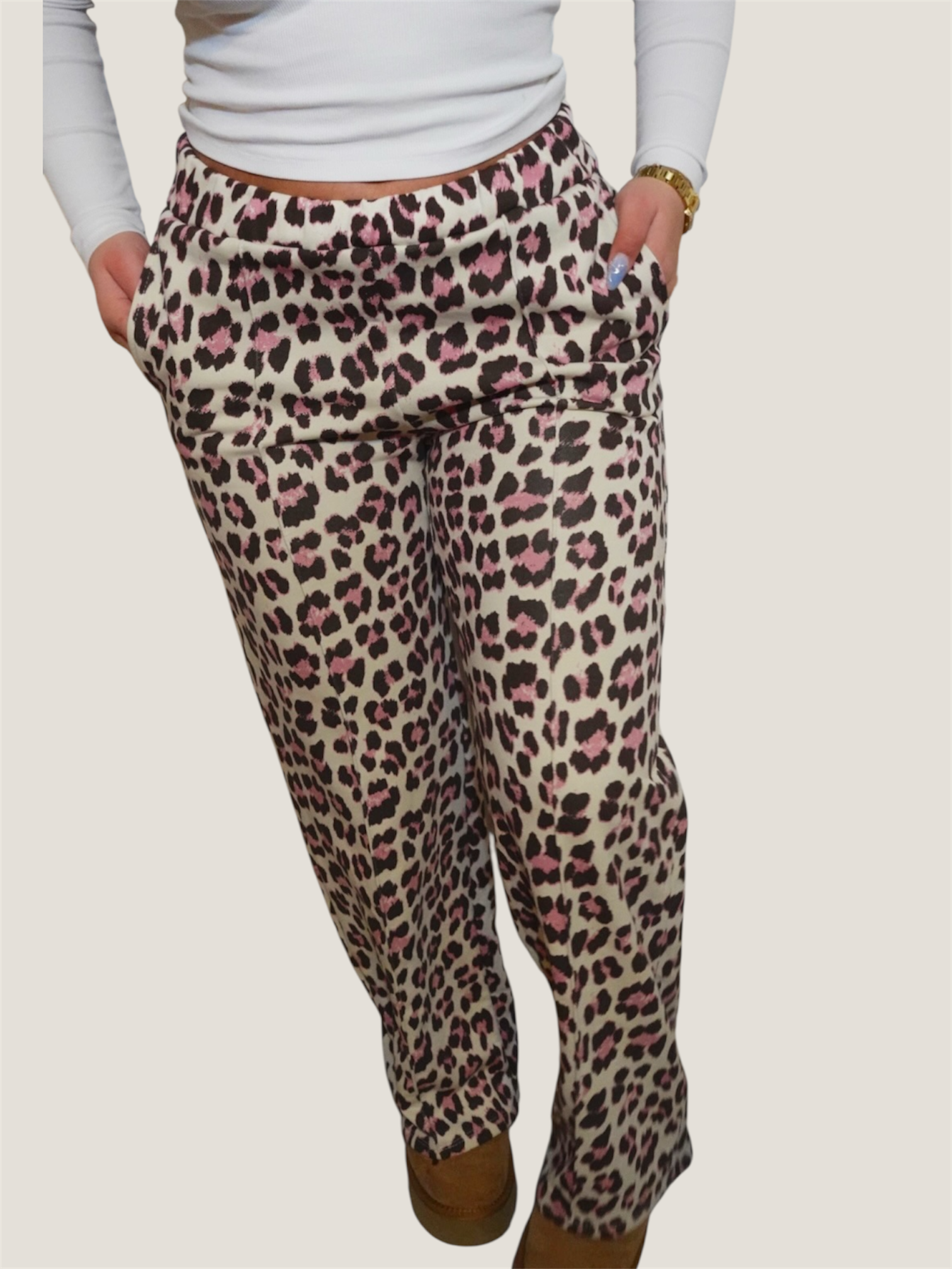 Cozy Wild Pants Creme/Rosa